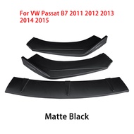 [ynew] For Volkswagen Passat B7 2011-2015 3Pcs Front Bumper Lip Spoiler Splitter Gloss Black Car Acc