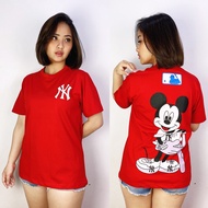 059 Mickey NY Print Women's Short Sleeve T-Shirt T Shirt Woman