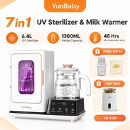 [10.10 Sale]YunBaby X18P Smart UV Sterilizer & Milk Warmer | 2-in-1 Dual Zone | Stainless Steel Kett