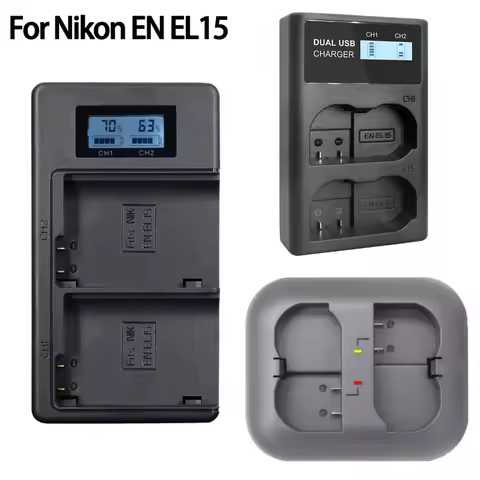 PALO EN-EL15 ENEL15 EN EL15 USB Fast Camera Battery Charger for Nikon D500 D600 D610 D750 D7000 D710