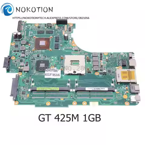 NOKOTION 60-N0WMBB1100-D14 N53JG MAIN BOARD For ASUS N53JF N53JG Laptop Motherboard HM55 DDR3 GT425M