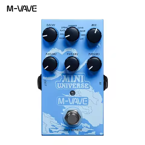 M-VAVE Mini Universe Digital Reverb Pedal 9 Reverb Effects Room/Shimmer/Lofi/Spring Reveb Effect Ped