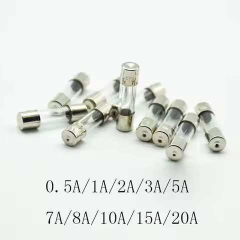 20Pcs 5x20mm Fast Quick Blow Glass Tube Fuse Assorted Kit Fast Blow Glass Fuses 0.5A 1A 2A 3A 5A 7A 