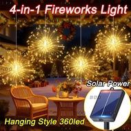 240LED Fireworks Lights 4-in-1  Hanging Solar Outdoor Waterproof 4PCS Hanging String 8 Modes Fairy L
