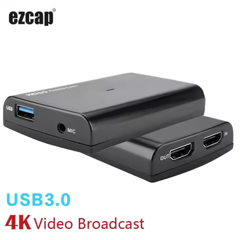 Audio Video Capture Card Game Recording Box Live Steraming plate Support Mic In HDMI Loop for PS4 PS