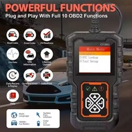 CY3001 Professional OBD2 Scanner | Engine/ABS/SRS Diagnostics w/ Real-Time Data Stream | Elm327 Chip
