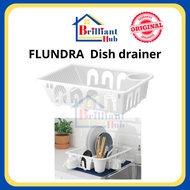 IKEA FLUNDRA DISH DRAINER WHITE PLASTIC / RAK PINGGAN MANGKUK PENGERING