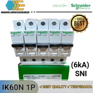 Mcb Schneider IK60N 1Phase (6kA) 6A/10A/16A/20A/25A/32/40A ik60n 1pole 6kA