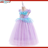 ❤️Girls Princess Cosplay Mermaid Cinderella Rapunzel pakaian kanak-kanak kostum pakaian mewah mewah 