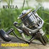 NGK Sea Fishing Reel 10000 12000 12000 12000 Fishing Pulley Spinning Reel 8000 9000 Drag 20KG Reel W