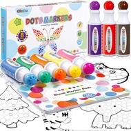 Ohuhu Washable Dot Markers for Toddler 8 Colors Bingo Daubers 40 ml (1.41 oz) with a Blank 30 Pages 