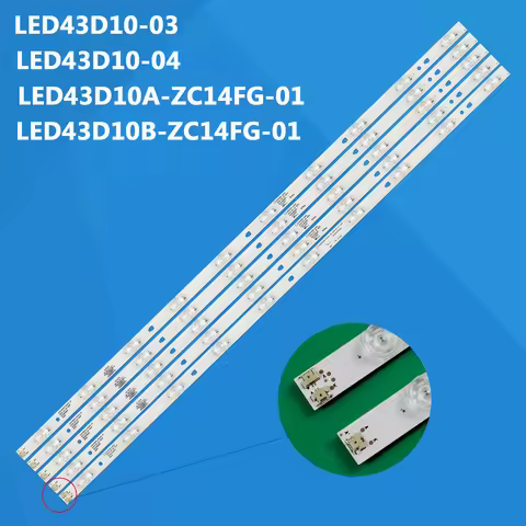5Pcs/Set LED Backlight Strip LT-43M650 LT-43M450 LE43U6500U FD4351A-LU LED43D10A LED43D10B-ZC14FG-01