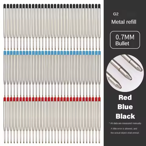 5/10/20Pcs Ballpoint Pen Refill For Parker Pens Medium Point L:3.9 In Black Blue Red Ink Rods G2 Met