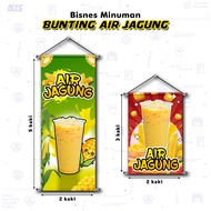 🌽FREE DESIGN🌽 Bunting Air Jagung - Tebal / Kalis Air / Tahan Lasak - Peniaga Penjual Air Balang (A1-