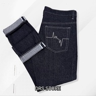 DRS STORE - BLACK INDIGO SELVEDGE DENIM || SELVEDGE DENIM ACCENT 15 OZ || MEN'S SELVEDGE DENIM JEANS