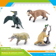 Children's Educational Simulation Model Figurines: Saber-Toothed Tiger, Shovel-Toothed Elephant, Wal