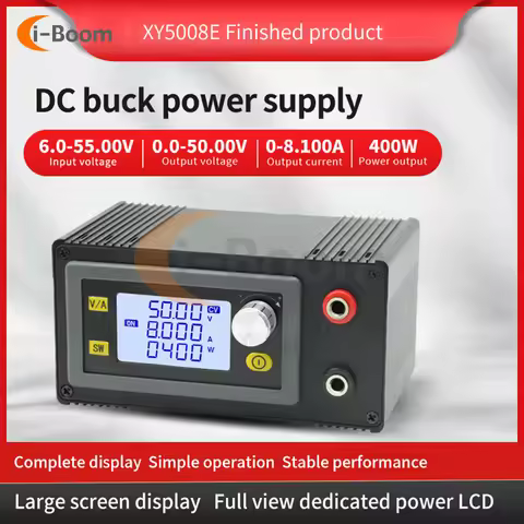XY5005E XY5008E DC DC Buck Boost Converter CC CV 6-55V 250W/400W 12V Power Module Adjustable Regulat