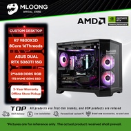 MLOONG Custom Gaming/Deep Learning/Pro Design/Live Streaming Desktop PC | R7 9800X3D ASUS RTX 5060TI