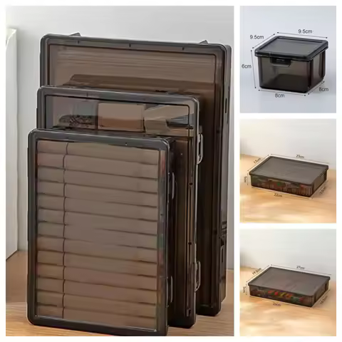 1Pc Plastic Paper Storage Box A4 File Document Organizer Clear Transparent Desktop Document Storage 