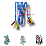 Transparent RCA Cable 3 pin 3, 2 pin 2, 2 pin 1, 1 pin 1
