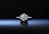 莫桑石 莫桑鑽 0.6-3克拉六爪清新女鑽戒 台北門市