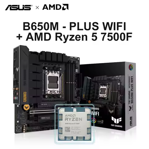 AMD Ryzen 5 7500F + ASUS TUF GAMING B650M PLUS WIFI New AMD B650 DDR5 Socket AM5 mATX 24.4×24.4cm PC
