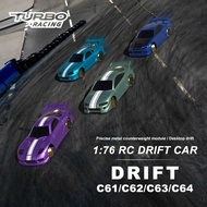 TURBO RACING C61 C62 C63 C64 C74 1/76 MINI RC Electric Remote Control Model Car Drift Racing Desktop