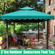 【Ready Stock】3*3m Gazebo Tent Top, Outdoor UV Protection Sunscreen Tent Top, Can Be Used For Garden Patio Patio Wedding Outdoor Events Without Bracket