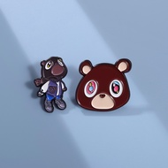 Kanye West Nas Good Music Enamel Pins Rapper Pop Singer Brooch Pin Lapel Badges Jewelry Gift for Fri