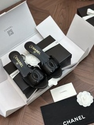 CHANEL 香奈兒 雙C 女士涼拖鞋
