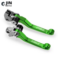 【hongyu01】 Motorcycle Handle CNC Aluminum Levers For KX65 KX80 KX85 KX125 KX250 Foldable Brake Clutc