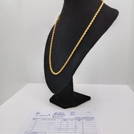 HeyKyo - Kalung Lapis Emas Model Tambang Pelintir Gold  Bert 20 Gram Perhiasan Fashion Emas