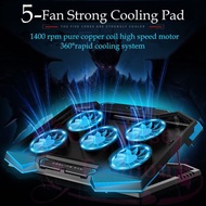 NUOXI 18 Inch Gaming Laptop Cooler Five Fan Led Screen Dual USB Port 1400 RPM Laptop Cooling Pad wit