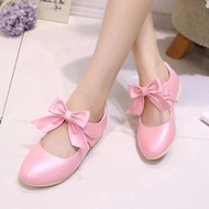 Cute ribbon pattern girls' ballet shoes girls' ribbon shoes korean imported girls' shoes children's 