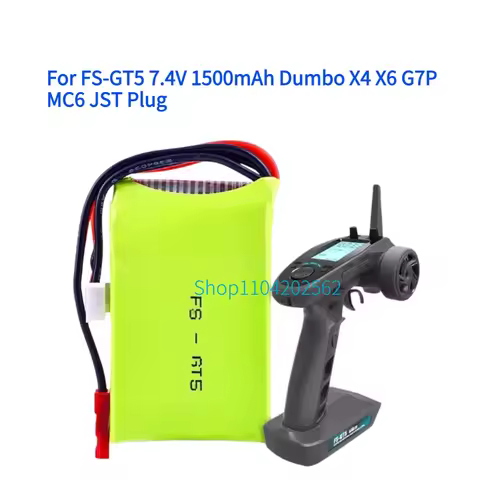 For FS-GT5 7.4V 1500mAh Dumbo X4 X6 G7P MC6 JST Plug Battery