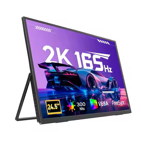 AHXJKA 24.5inch 165HZ Portable Monitor FHD-IPS Panel Second Screen for Laptop Gaming Extended Displa