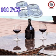 100PCS Anti-Slip Glass Table/ Set Rubber Glass Block Rubber Glass Table Glass Holder 24 Mm Round Cle