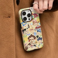 Hard Shell Double Matte Scratch-Resistant Crayon Boy's Family Phone Case R Suitable for iPhone 16PRO