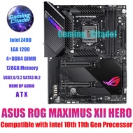 Used ASUS ROG MAXIMUS XII HERO WIFI Z490 Chipset Motherboard Compatible with Intel 10th 11th Gen Pro