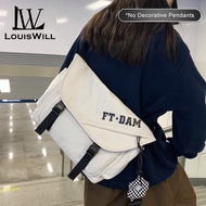 LouisWill Men Women Bags Shoulder Bag Large Capacity Messenger Bag Waterproof Crossbody Bag School C