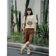 GUCCI Round Neck Short Sleeve T-shirt - Japanese Style for Autumn Outdoors J9G5