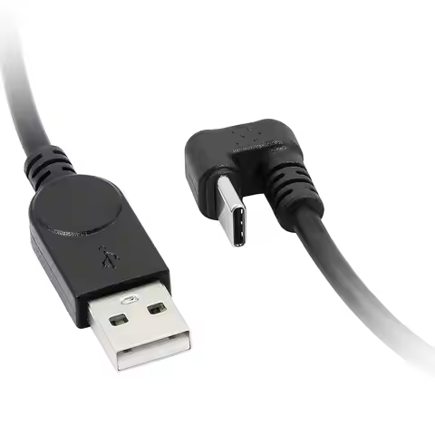 0.3M U-Shape USB Cable 180 Degree Angle USB 2.0 To Micro-USB or Type-C Data Sync Charging Cord for A