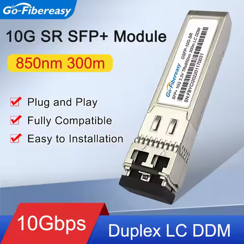 10Gb SFP Module Multimode 10GBASE-SR 850nm Dual LC Compatible with Ubiquiti/Mikrotik/Cisco SFP-10G-S