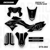 STICKER DTRACKER FULL BODY DECAL DTRACKER 150 SUPERMOTO HITAM