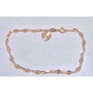 375/8k real gold cable gold bracelet