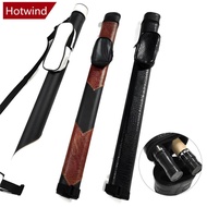 HOTWIND 1/2 Split Pool Cue Case Stain-Resistant Anti-Warping PU Leather Storage Tube with Adjustable
