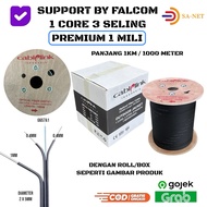 CABLELINK 1 CORE 3 SELING 1KM MESSENGER 1 MILI BY FALCOM TECHNOLOGY - DROPCORE FO FIBER OPTIC CABLE 