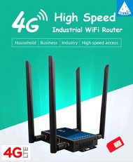4G Wifi Router 300Mbps 4 Detachable Antenna SMA Port ,Industrial WiFi SIM Card Slot Easy Setup Plug Play Wireless Router