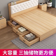 Rental Room 1.2m Storage 1.8m Tatami New Style Bedroom Bed Household High 1.5m Nordic Double Bed Boa