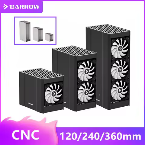 Barrow External Radiator Watercooling Dock ITX Case Supports Dual 240 360mm Radiator+DDC Pump Reserv